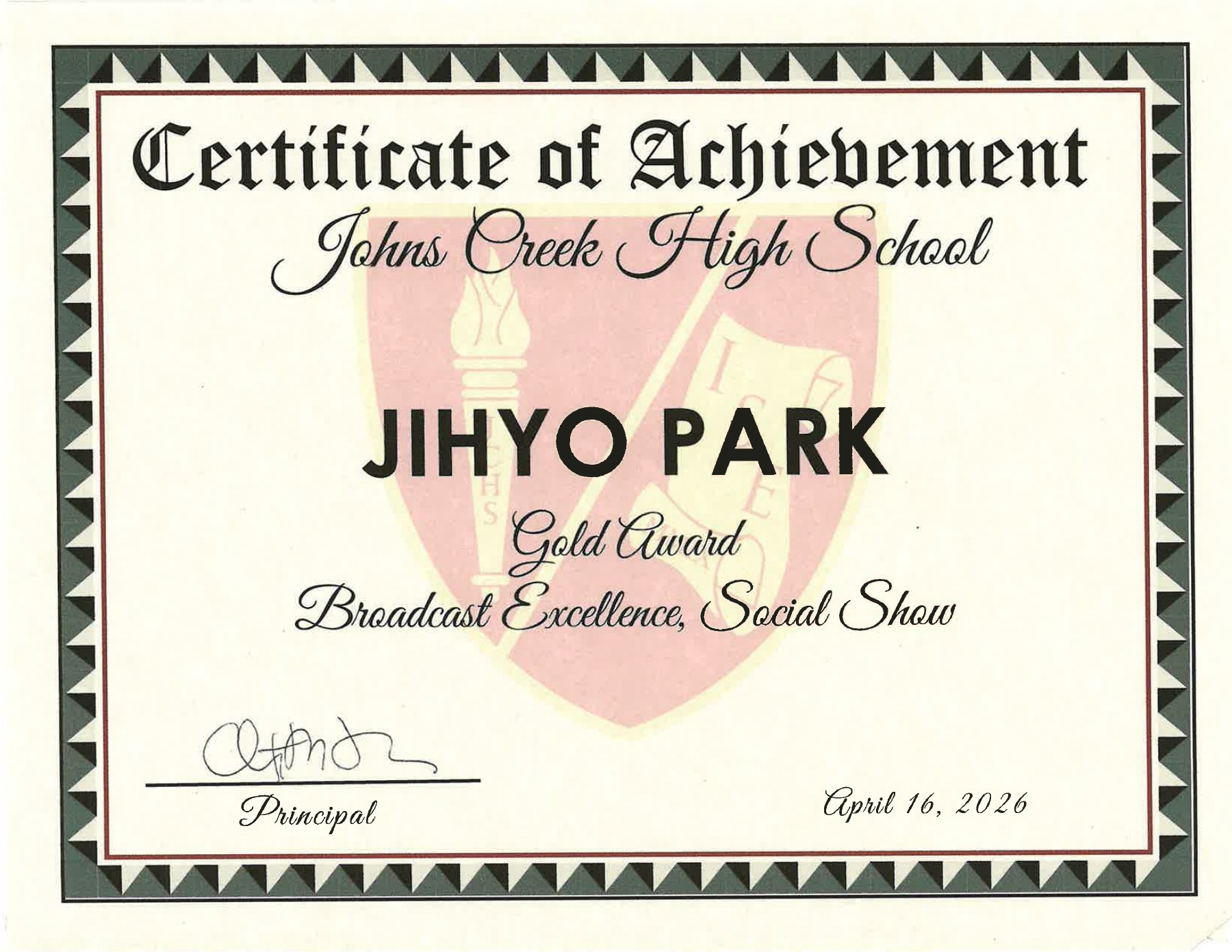 Broadcast Excellence — Gold Award
