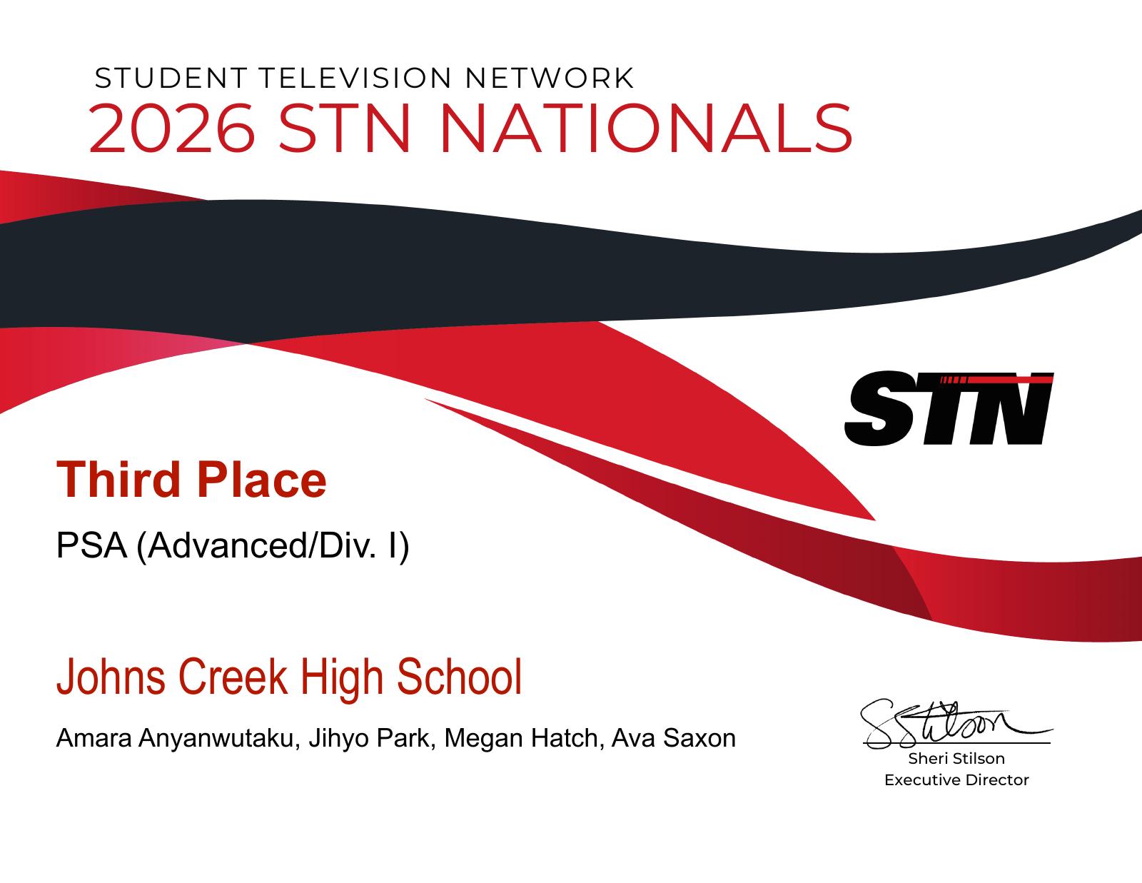 STN Nationals — PSA Third Place